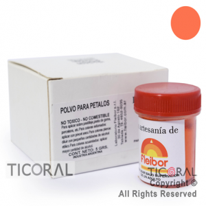 POLVO PARA PETALOS FLEIBOR FLUO POLVO NARANJA 5GR x 4